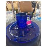 Cobalt Blue Nursery Rhyme Dish and Mug Set