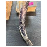 Water Buffalo Horn With Drawing