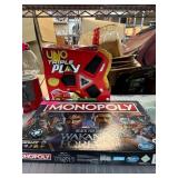 UNO Triple Play and Monopoly Wakanda Forever
