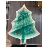 Hand-Painted Ceramic Christmas Tree Dish