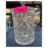 Crystal Cut Glass Lidded Jar