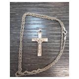 Sterling Silver Cross Pendant With Chain