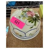 Hand-Painted Ceramic Floral Wall Art