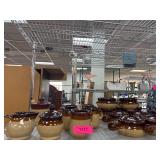 Brown and Beige Ceramic Kitchenware Set Soup Bowls