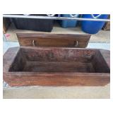 Wooden Rectangular Dough / Planter Box & Shelf