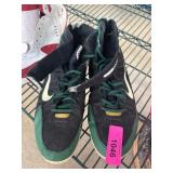 Nike High-Top Basketball Shoes, Black and Green