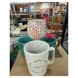 Coffee Mugs and Clear Stemware Set Thyme & Table +