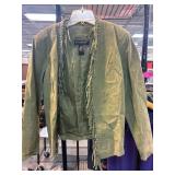 Dialogue Olive Green Faux Suede Jacket