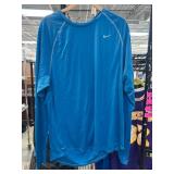 Nike Blue Long-Sleeve Fit Dry Shirt