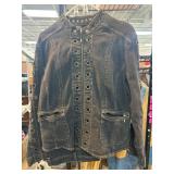 Cervelle Denim Jacket with Grommet Accents
