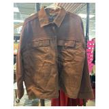 Menï¿½s Brown Button-Up Jacket, Size XL