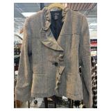 Willi Smith Black And White Wool Blend Blazer