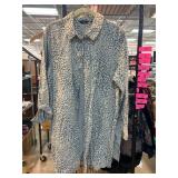 G by Giuliana Blue Patterned XL Shirt