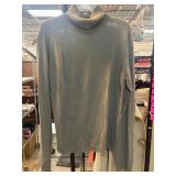 Lapis Light Gray Turtleneck Sweater, Size L