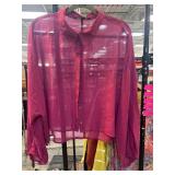 Colleen Lopez Sheer Pink Blouse, Size 1X
