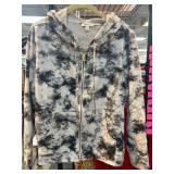 Skinnygirl Hooded Tie-Dye Zip-Up Sweatshirt