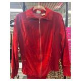 Maxwell Red Zip-Up Jacket with Ribbed Sides