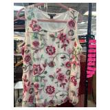 Nina Leonard Floral Sleeveless Top