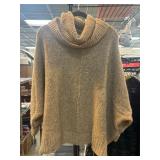 Paisley Cowl Neck Sweater, Tan Knit