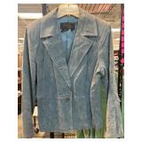 Terry Lewis Genuine Leather Jacket in Blue