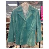 Dialogue Green Suede Jacket, Medium