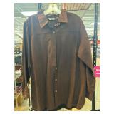 Joan Rivers Brown Button-Up Shirt