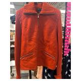 E Studio Orange Zippered Jacket