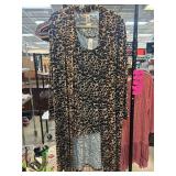 Animal Print Cardigan and Dress Set