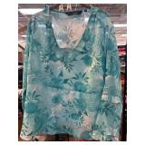 Colleen Lopez Sheer Floral Blouse, Made in India
