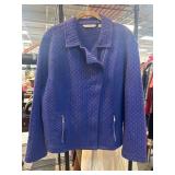 Isaac Mizrahi Live Quilted Jacket in Blue