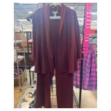 Modern Soul Womenï¿½s Burgundy Two-Piece Set