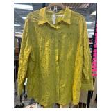 Wynne Collection Yellow Embroidered Blouse