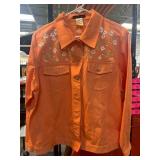 Orange Blaine Trump Embroidered Jacket