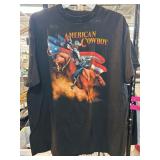 3D Emblem American Cowboy T-Shirt, XL