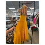 Yellow Sleeveless Dress With Multicolor Details