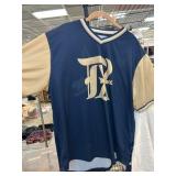 Stitches X-Large Baseball Jersey in Blue and Gold