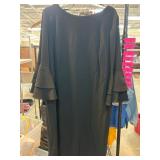 Calvin Klein Black Dress with Ruffled Sleeves