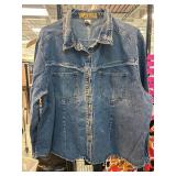 Ashley Stewart Denim Button-Up Shirt
