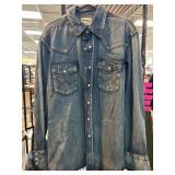 Wrangler Denim Long-Sleeve Shirt, Size L