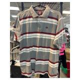 Echo Unlimited Striped Polo Shirt, Gray & Burgundy