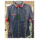 Cavalry Navy Button-Up Shirt with Embroidery