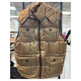 Steve Madden LTD. Tan Puffer Vest with Hood