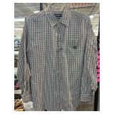 Chaps Menï¿½s Black Checkered Button-Down Shirt