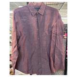 Perry Ellis Linen Blend Button-Up Shirt