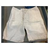 Perry Ellis 100% Linen Beige Shorts