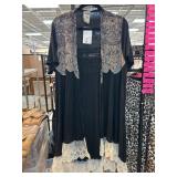 Vocal Black Lace-Accented Cardigan