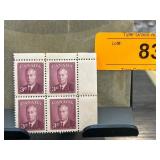 Block of Four 3-Cent Canadian Stamps