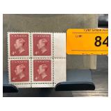 Block of Four Canada 4-Cent Stamps