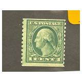 1916 US #490 1-Cent Green Coil Stamp