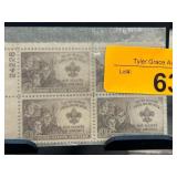 Boy Scouts of America 3-Cent Stamps Block of Four